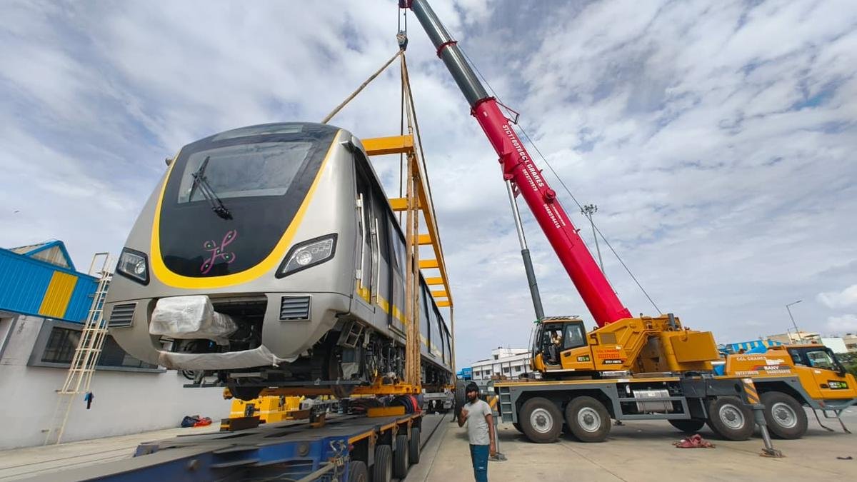 Bengaluru Yellow Line metro: 14th train arrives, one more delivery pending before full fleet deployment in August