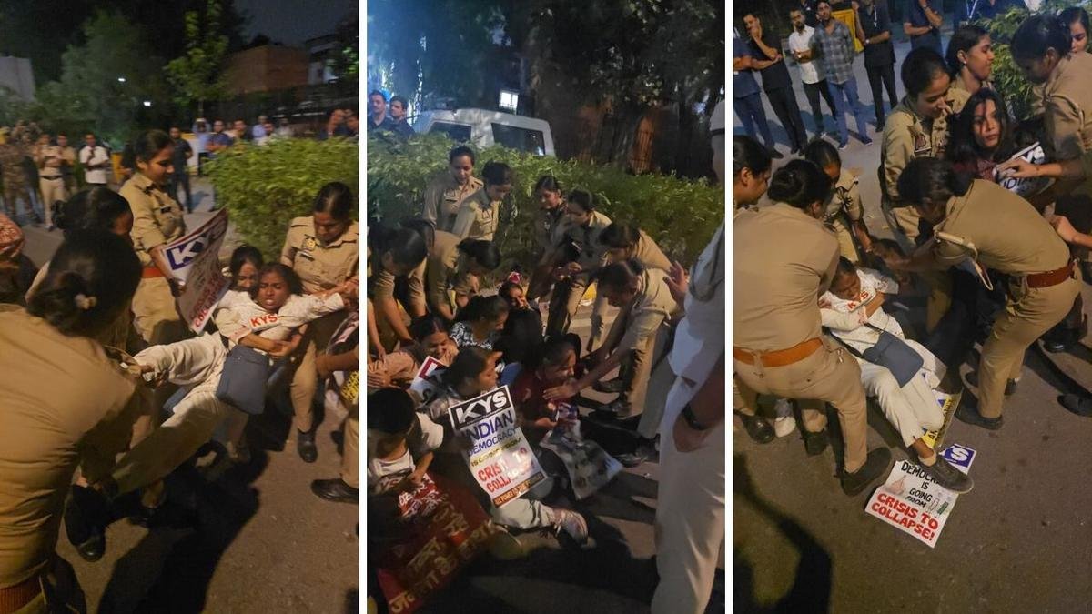 Anti-CEC protest LIVE: CJI Surya Kant declines to meet INDIA bloc leaders on October 12; Delhi Police detain women protesters after 6 p.m.